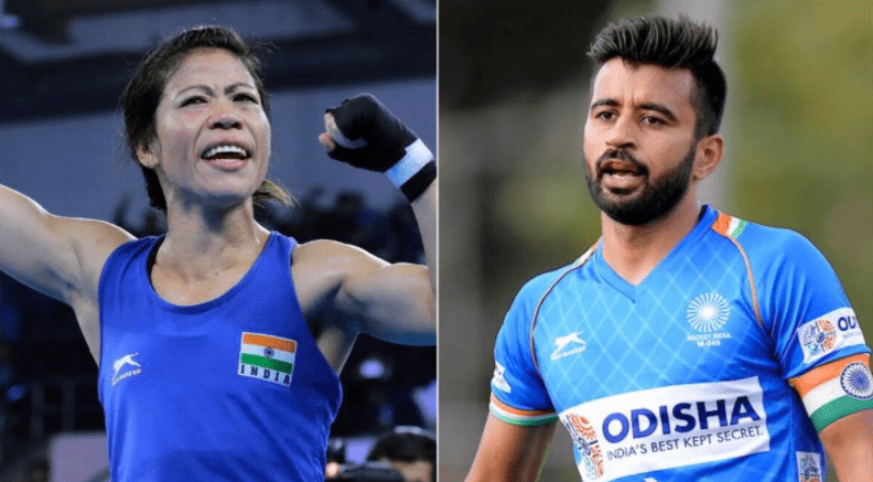 Manpreet Singh and Mary Kom